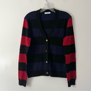Equipment Femme 100% Cashmere Cardigan Sweater Multicolor Stripe Small
